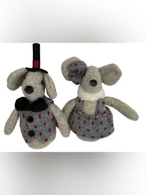 FELT MOUSE COUPLE DECORATIONS